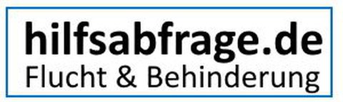 Logo: hilfsabfrage.de Flucht & Behinderung